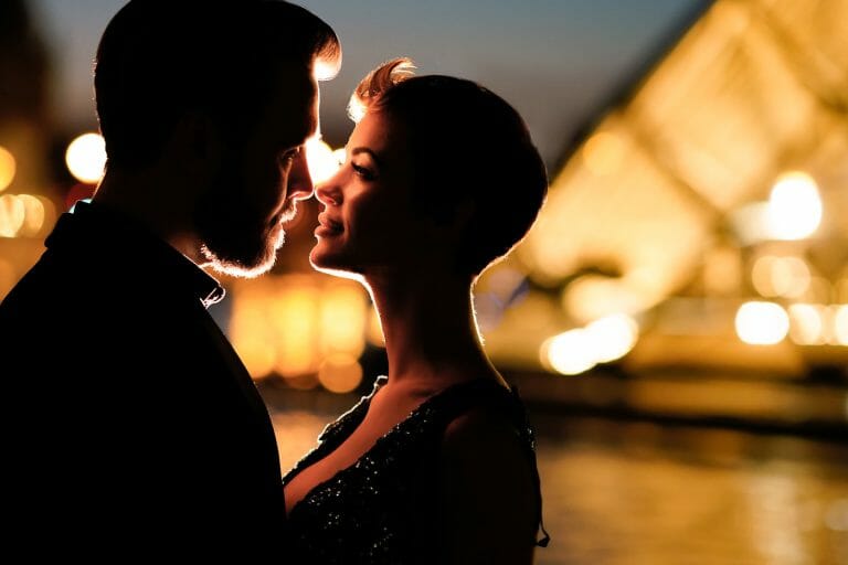 Rue de l'Université framing the Eiffel Tower for an editorial photoshoot.